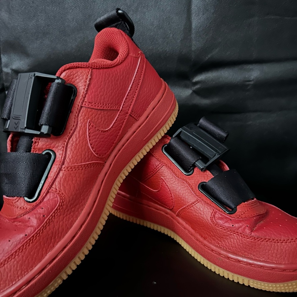 Nike Air Force 1 Utility Gs Dune Red-Black